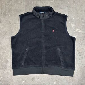 Vintage Polo Ralph Lauren Polartec Fleece Vest Mens 3XL Tall Black Performance